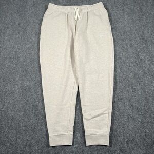 Nike Sportswear Club Fleece Mid Rise Joggers Women's Large Cream Oatmeal Heather